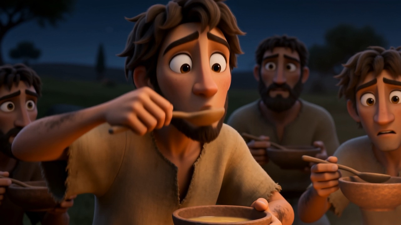 A man tastes it — and stops
