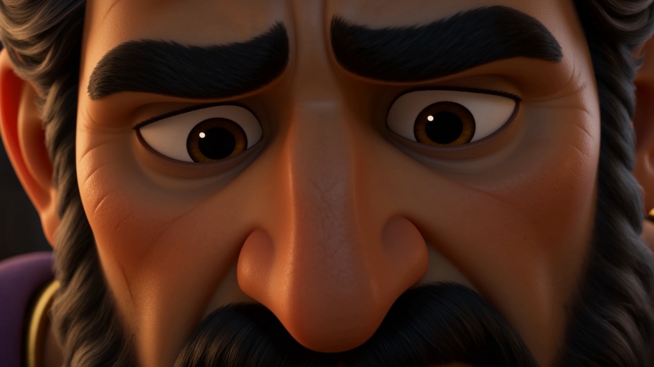 Close on his eyes — nobody else is allowed to see this