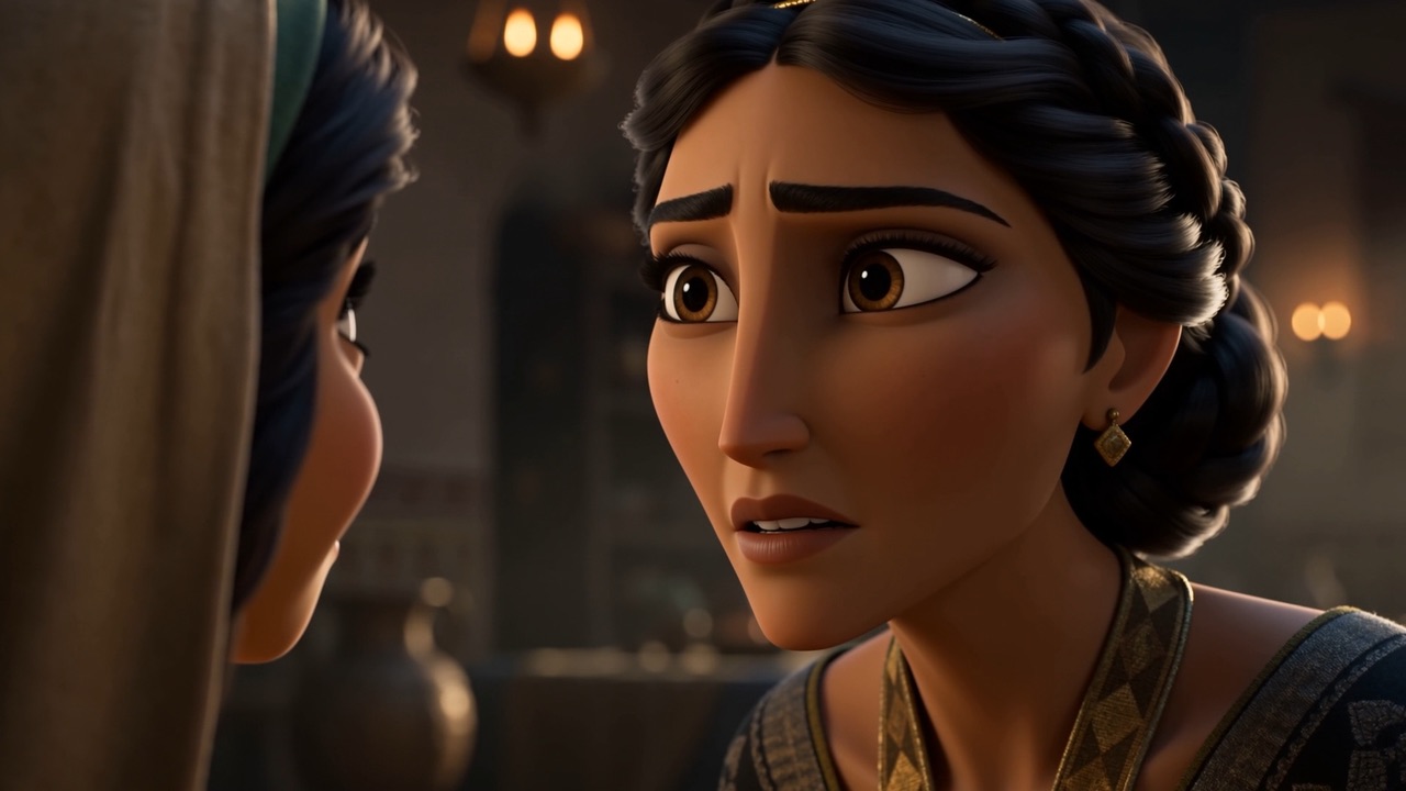 The mistress's face changing