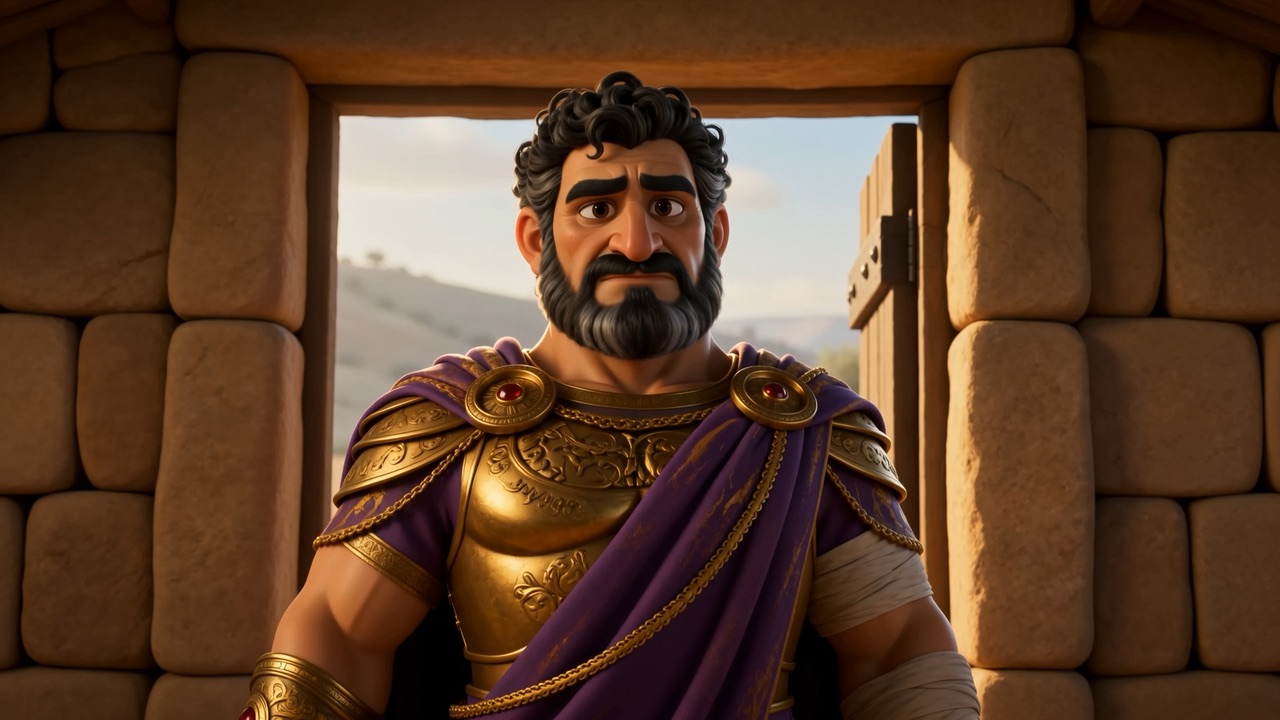 He is announced at a very ordinary doorway