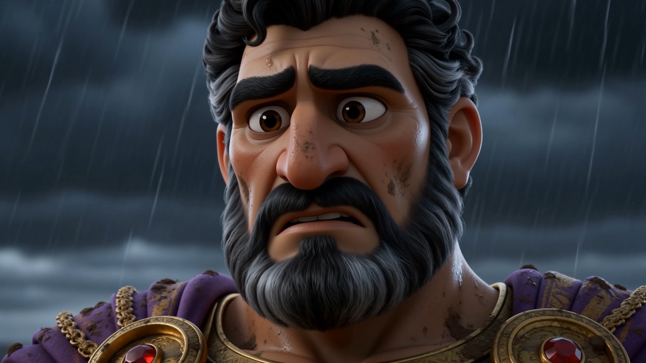 He looks back the way they came