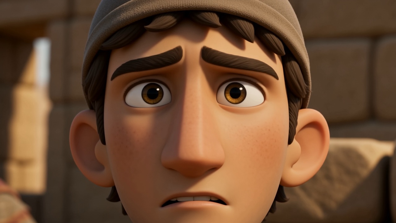 A defender's face, hearing his own language