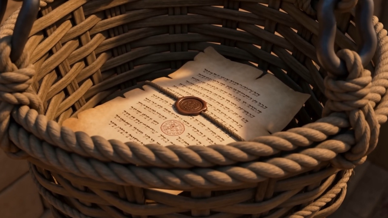 A sealed letter lying in the bottom of it