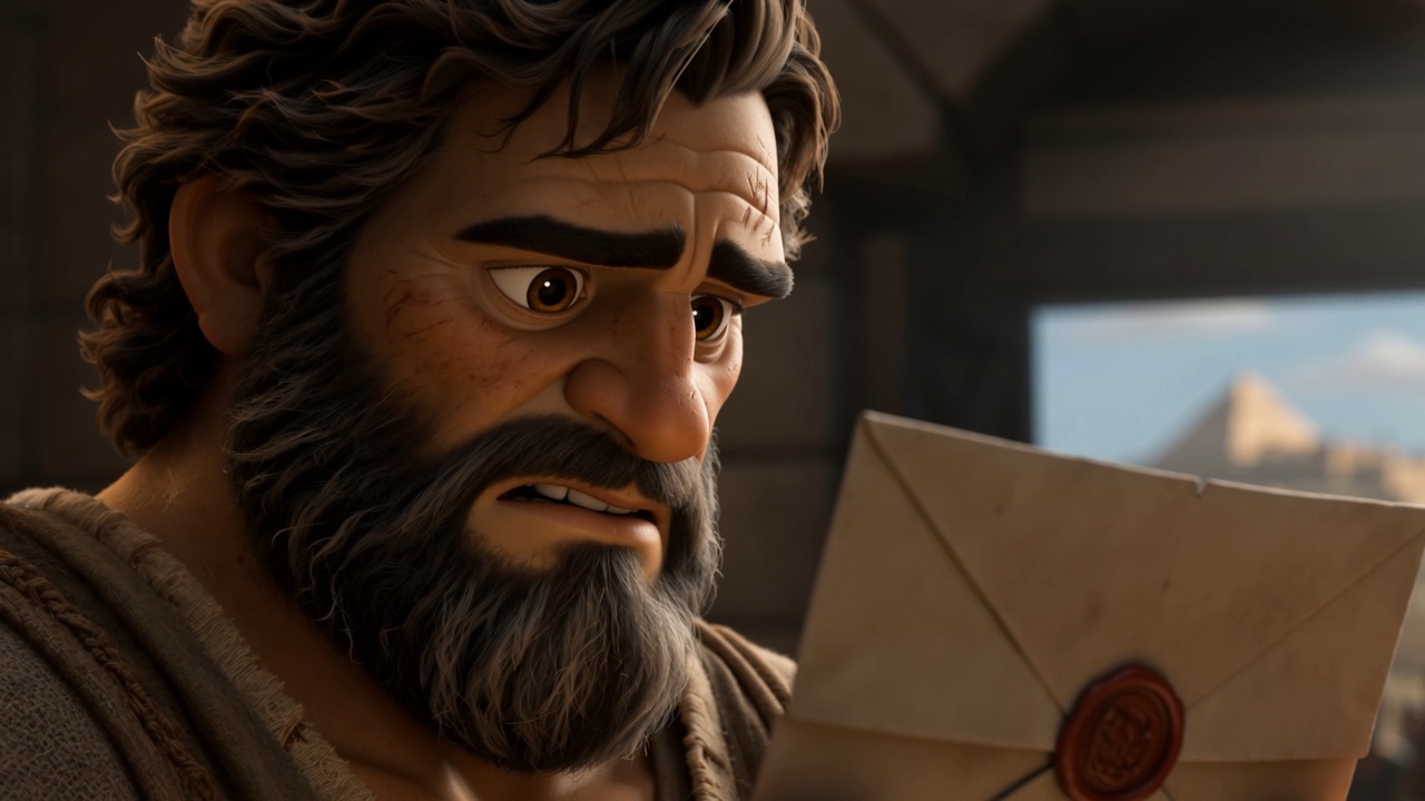 His face as he gets to the end of it