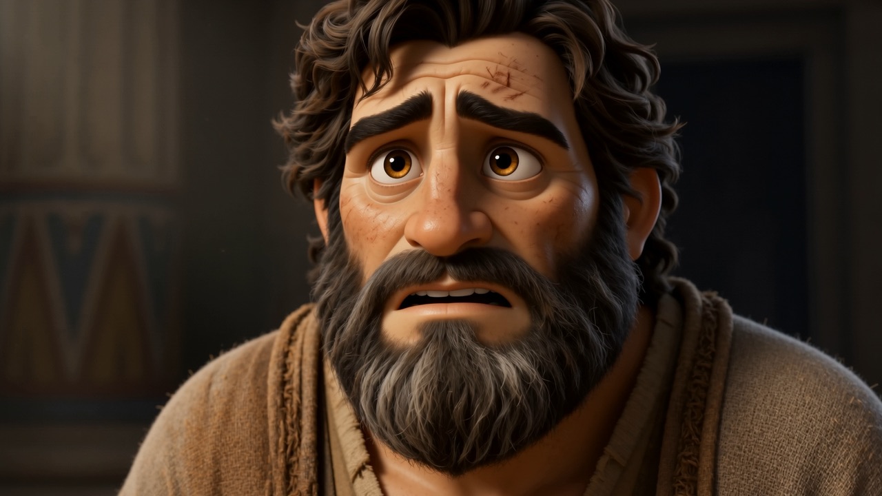 He looks up