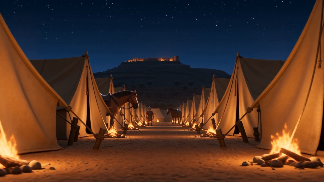 The avenue of tents, quiet, going nowhere