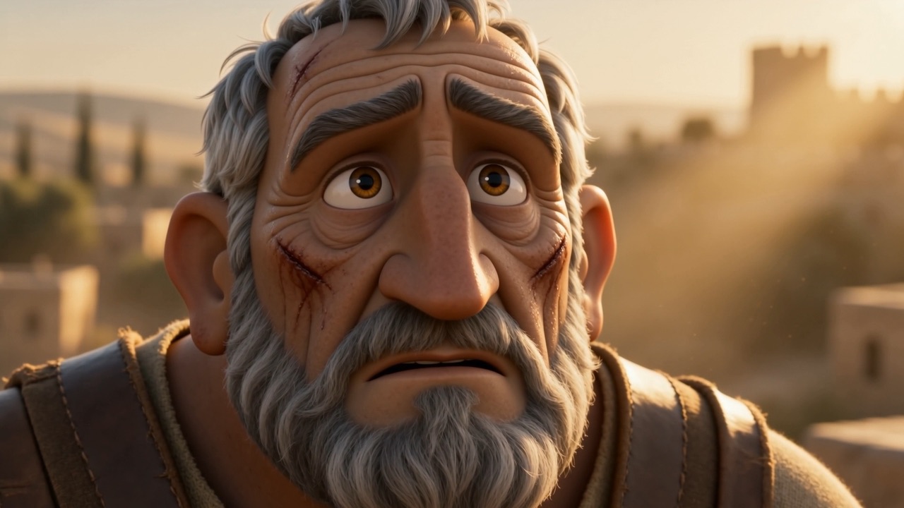 An old soldier, not understanding yet