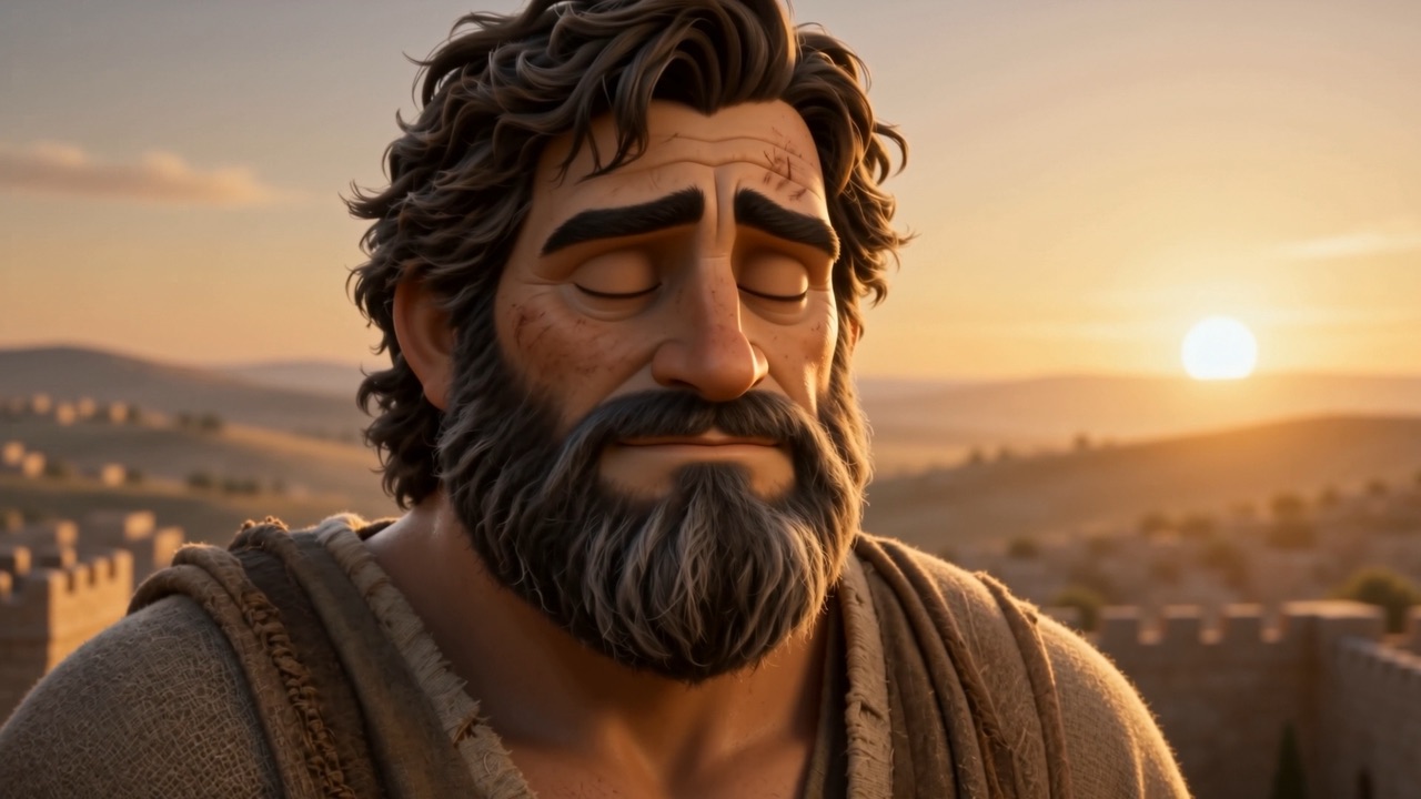 A man closes his eyes in the light