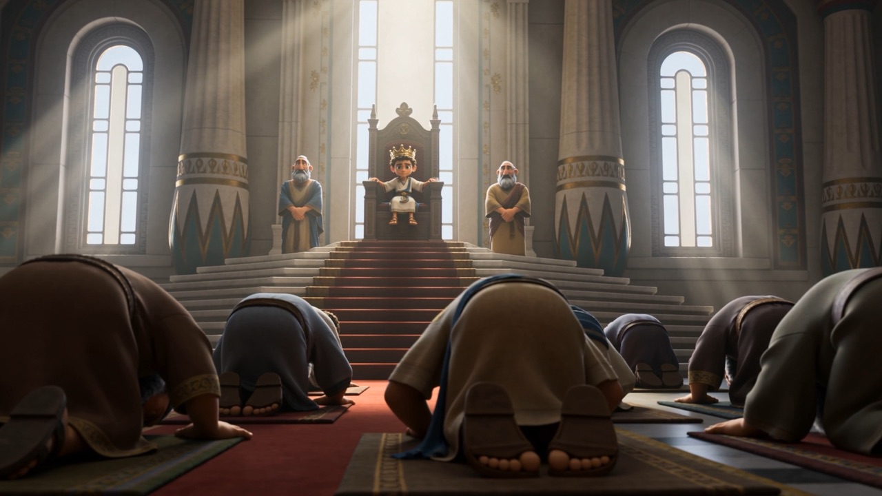 Seen from the throne — the whole court, down