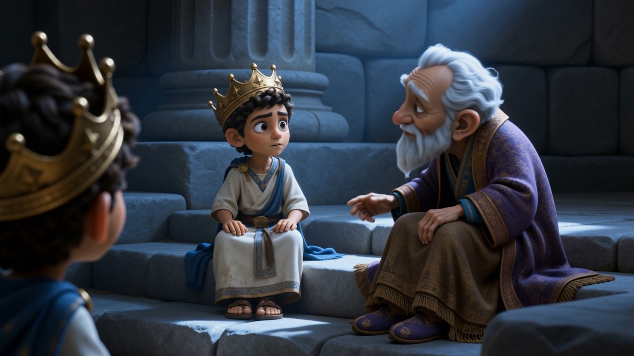 The old man talks with his hands