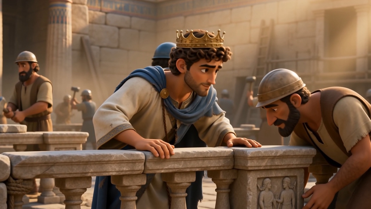 He leans on a wall talking to a mason