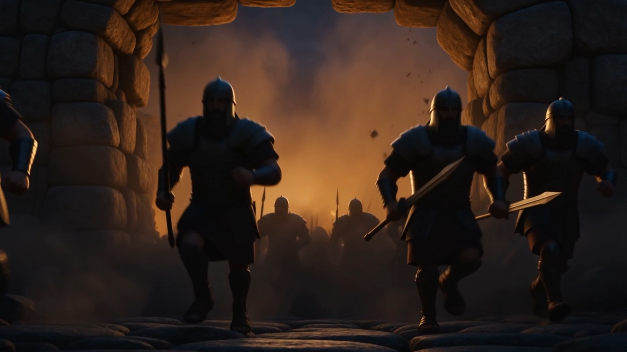 Silhouettes coming through the gap