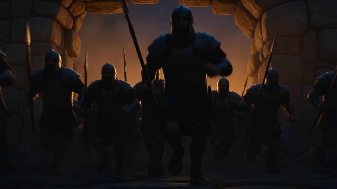 More of them, backlit, running