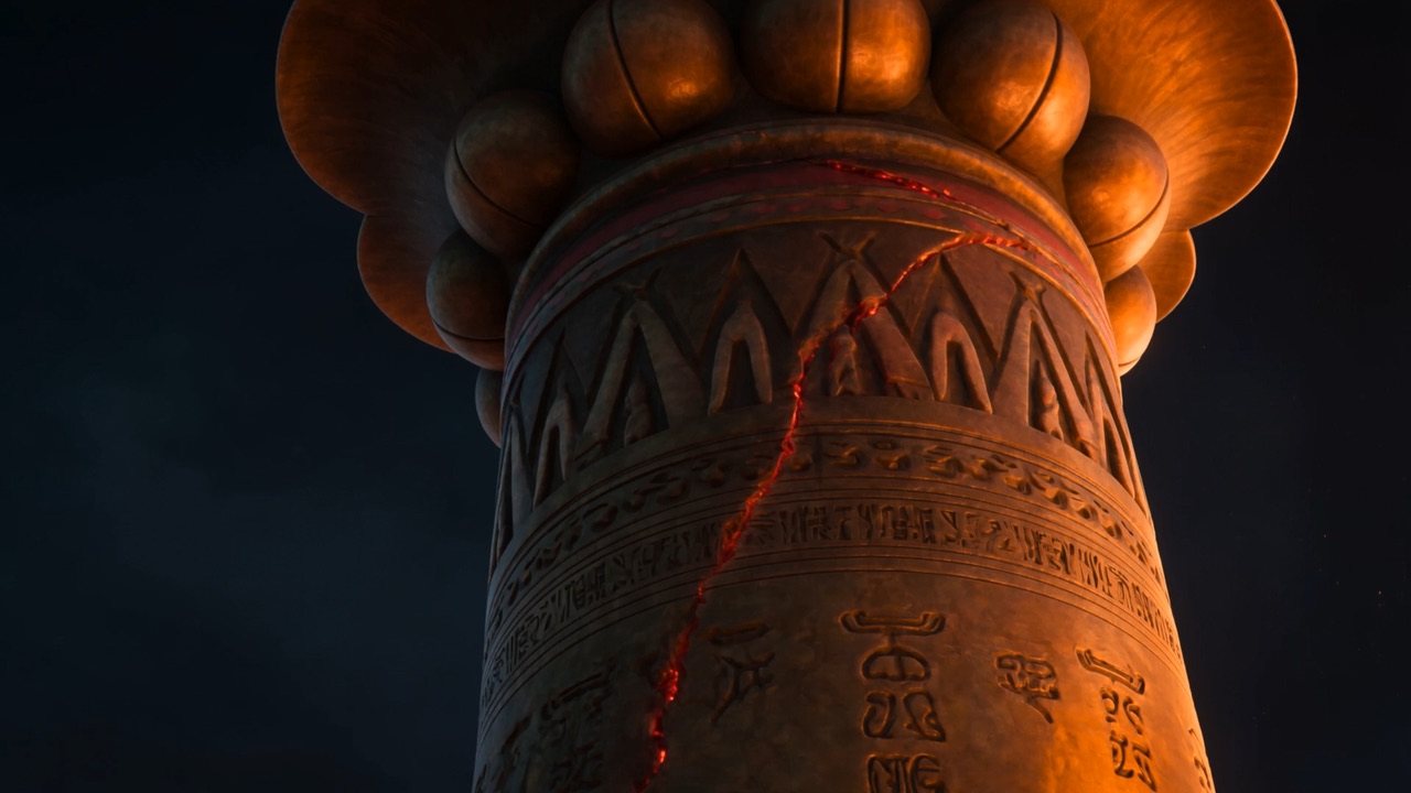 Cast decoration running with molten light