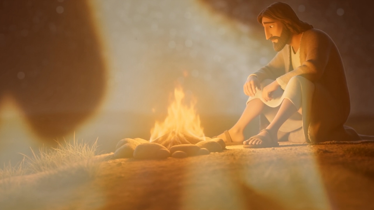 It becomes a fire on a hillside