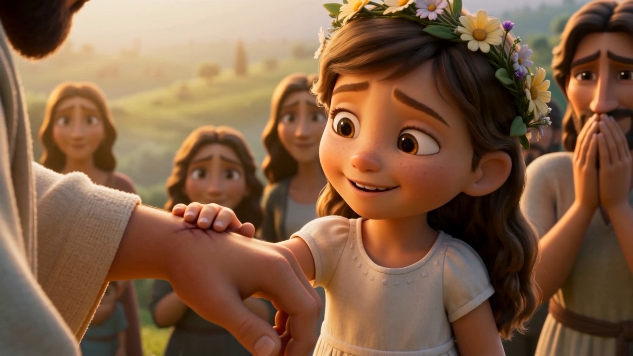 She looks up at him