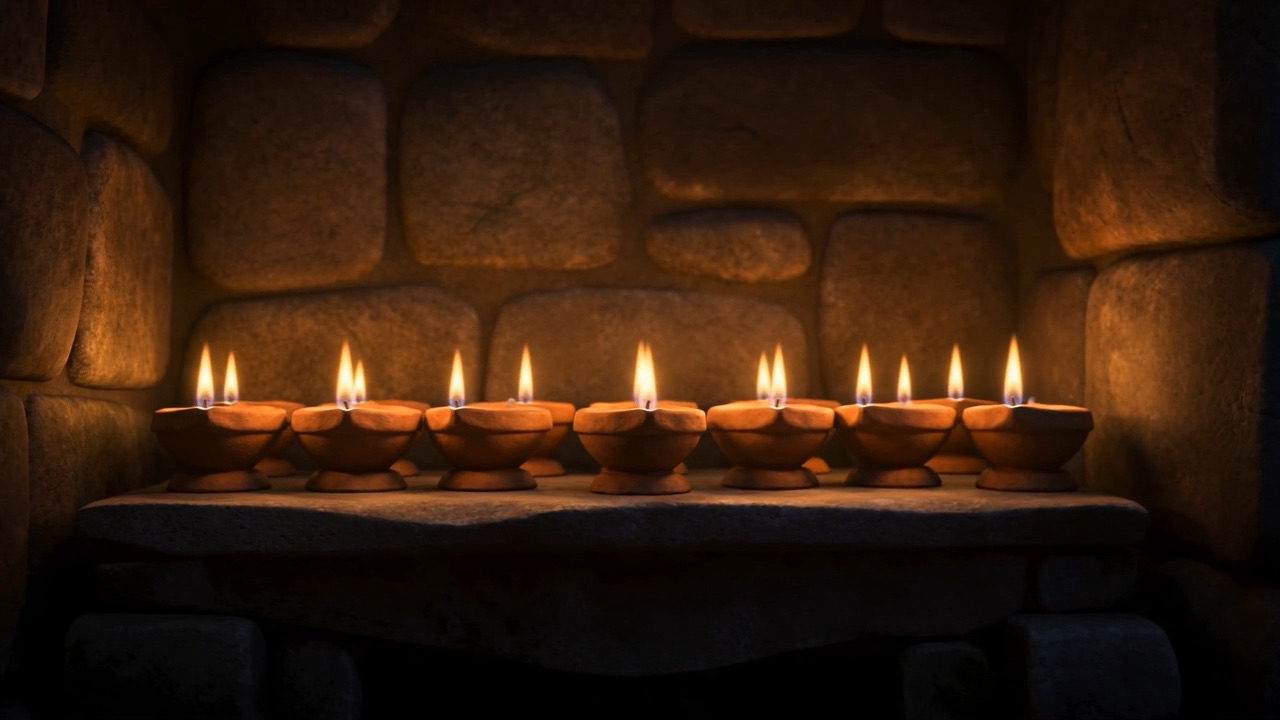 The whole row, warm against the wall