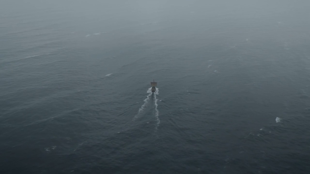 Open water, and one small vessel on it
