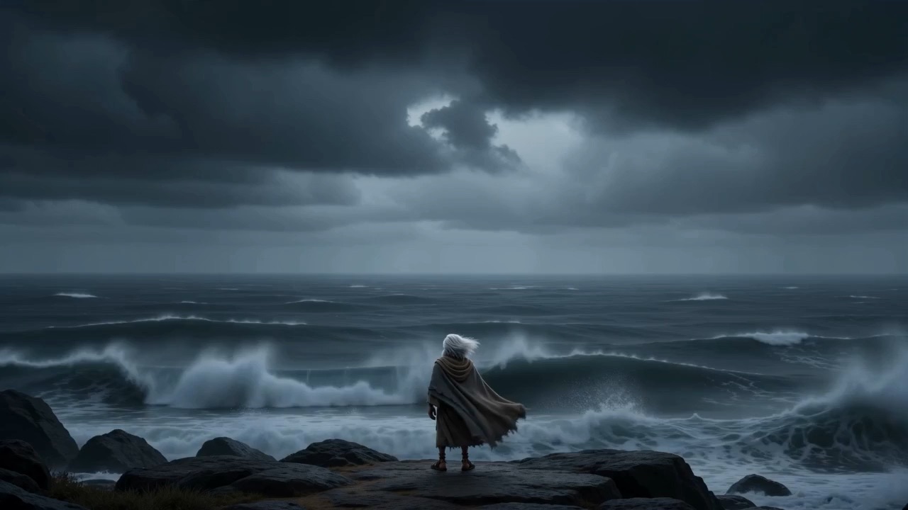 Storm cloud over the whole island