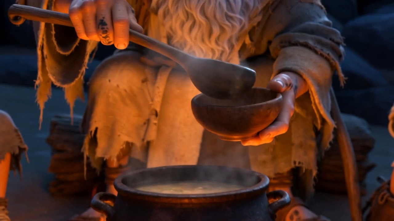 Thin soup, ladled out as if it were a king's feast