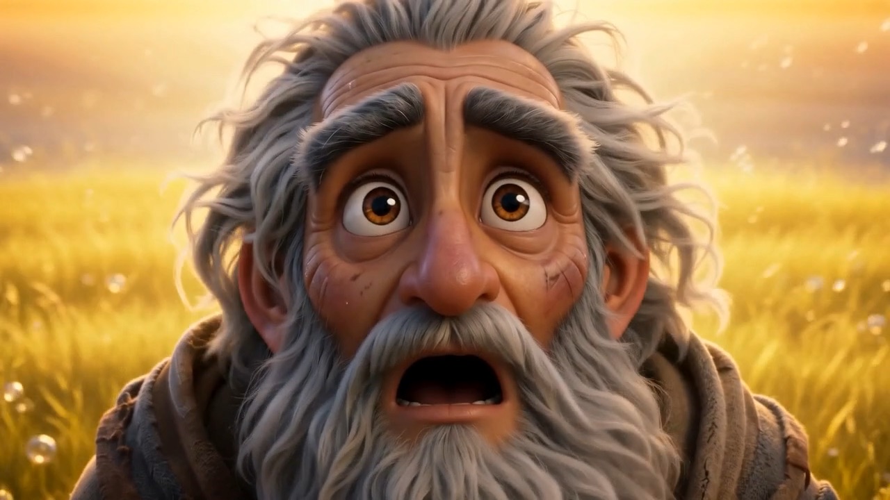 His face floods with recognition beyond fear