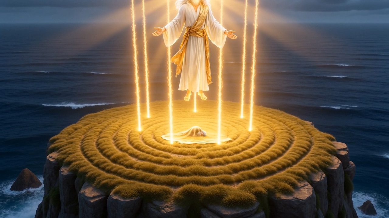 Light that means him no harm, approaching all the same