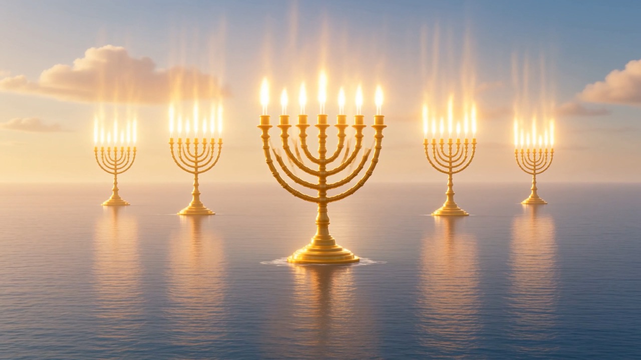 On 'alive', the lampstand flames leap taller, all at once
