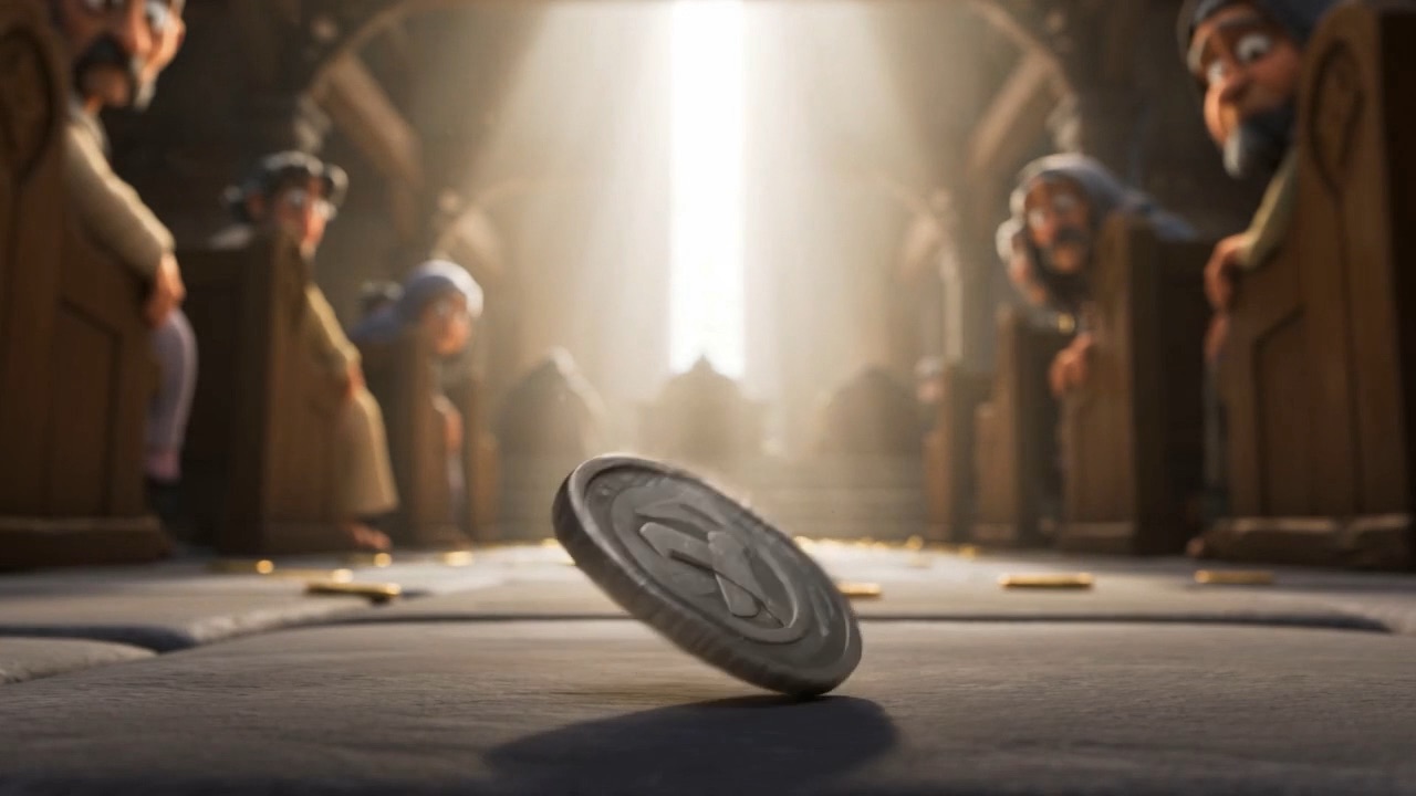 A last coin wobbles its long silver circle to a stop. Silence
