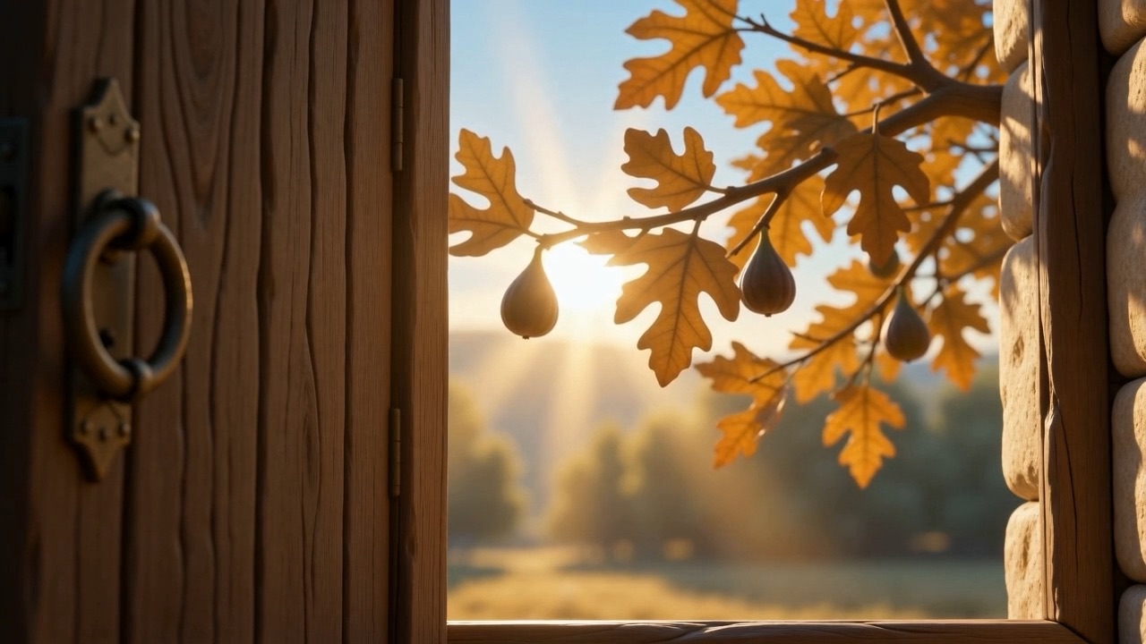 Summer passes at the window. The knock again