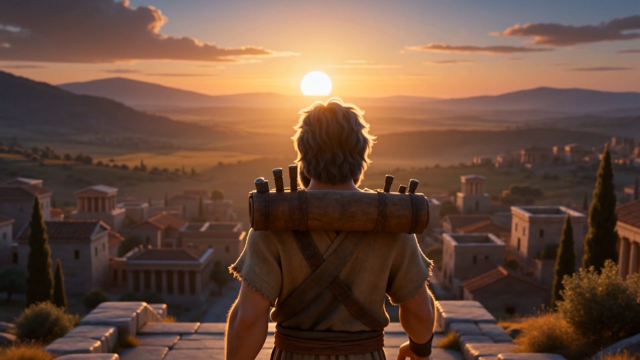 Pergamum, holding on: the stonecutter above the sleeping city at dawn