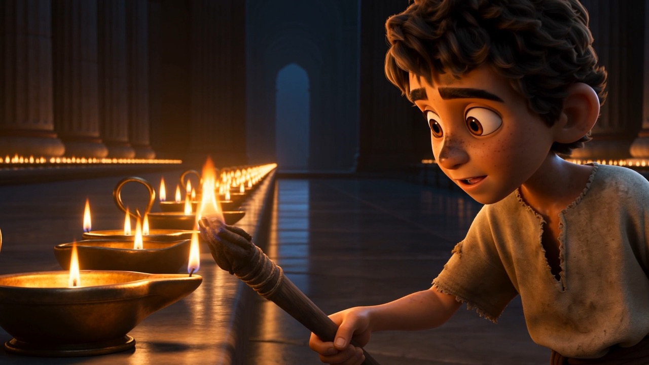 Sardis, waking: the boy and his taper, one wick at a time