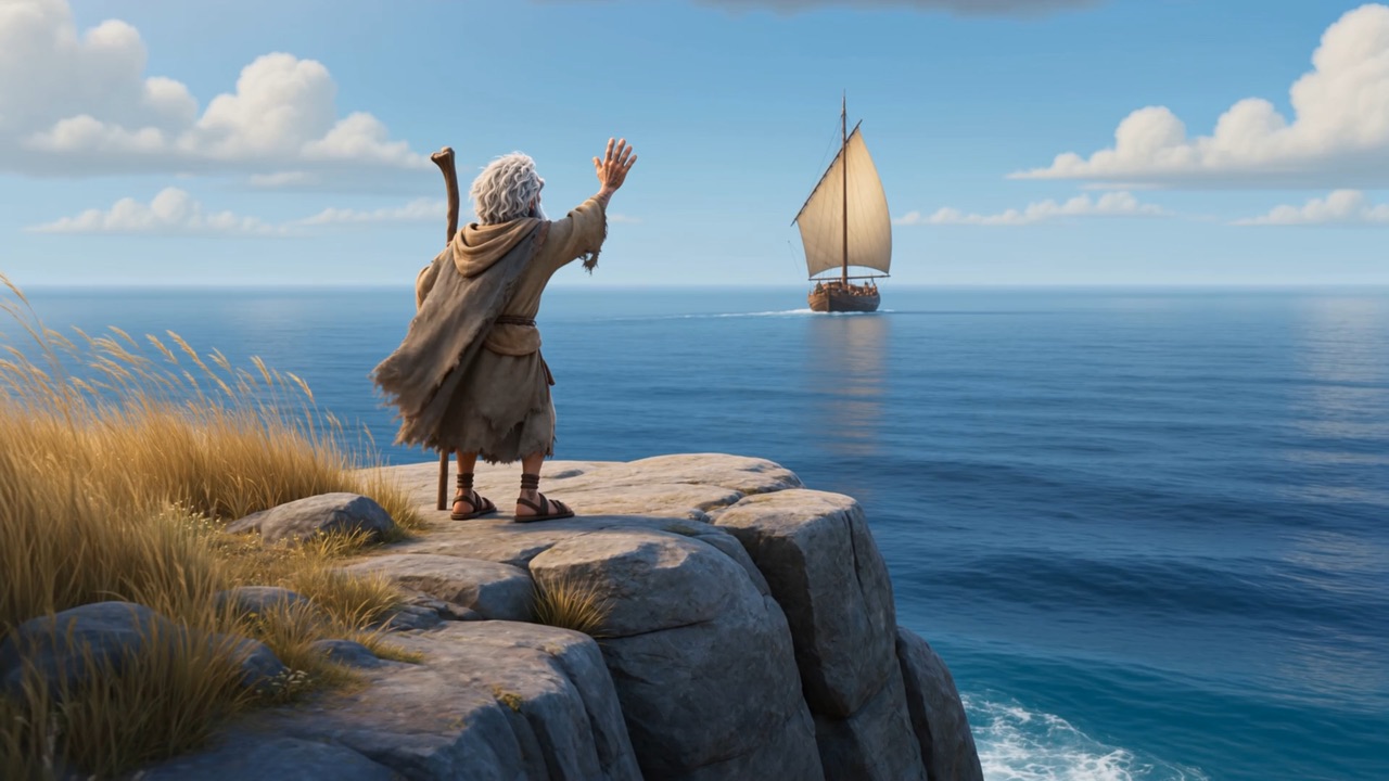 The last of the seven letters, carried away on a far sail