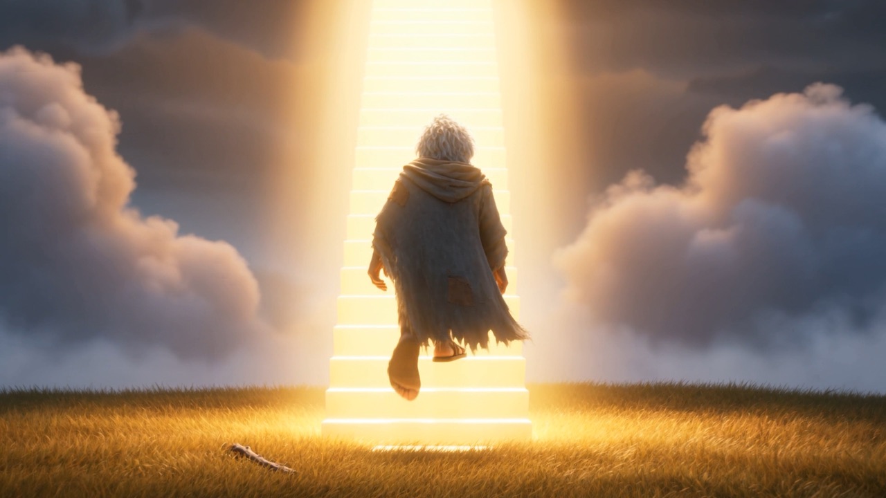 And he walks. Up