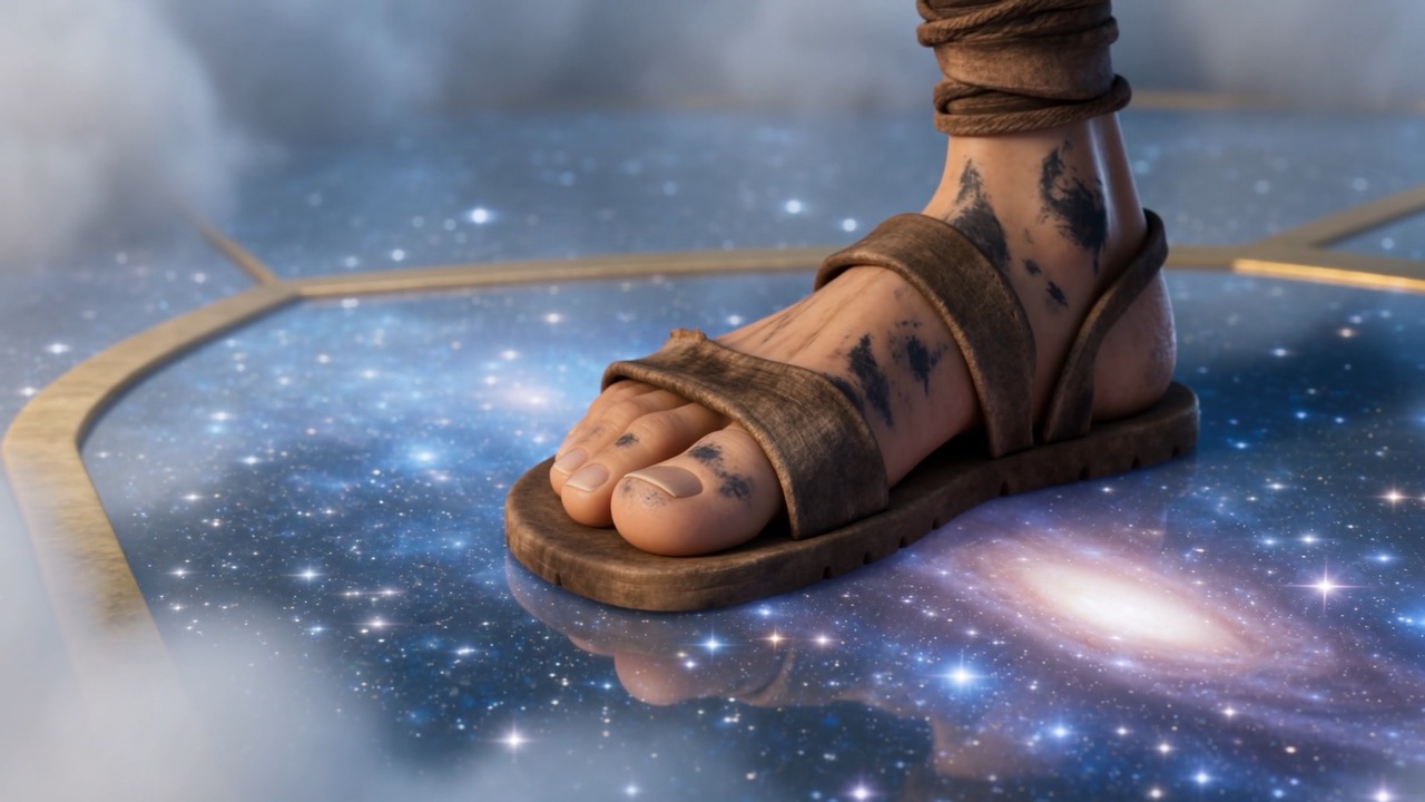 Stone that is also sky — holding galaxies beneath its surface
