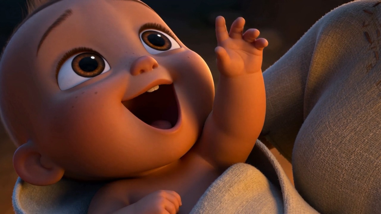 And laughs — at nothing at all, at everything — one fat hand reaching