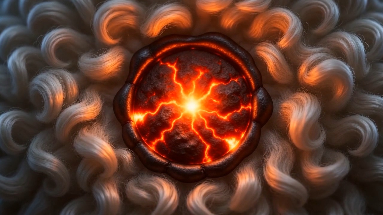 And the first one begins to glow — brighter, hotter, a small sun coming to a boil