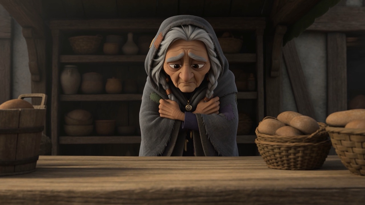The stall-keeper stands behind it with her arms crossed, guarding it like a treasury