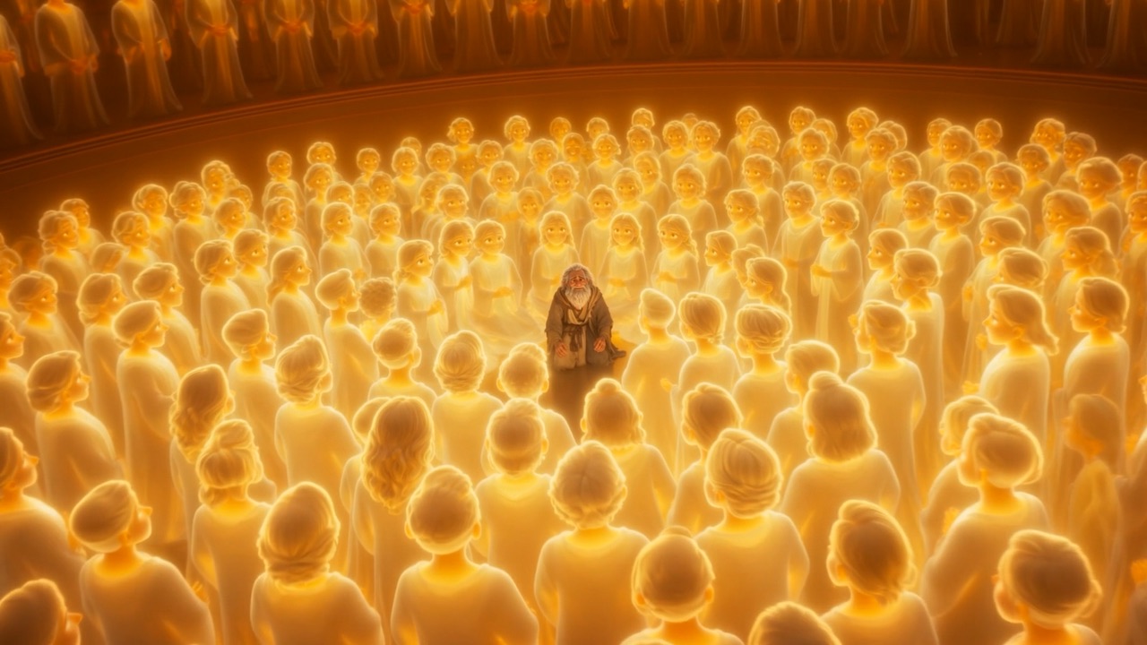 A whole constellation of the faithful, all inclined one way