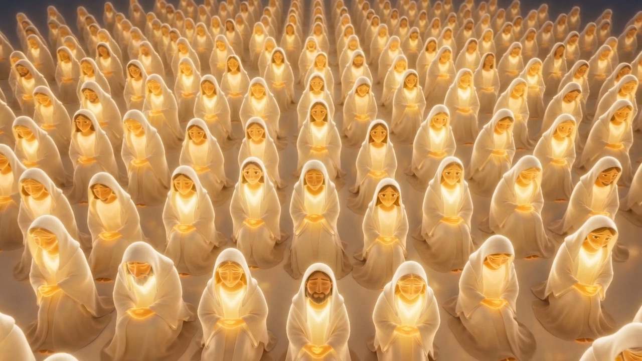 And the light inside shines through, warmer for the white around it