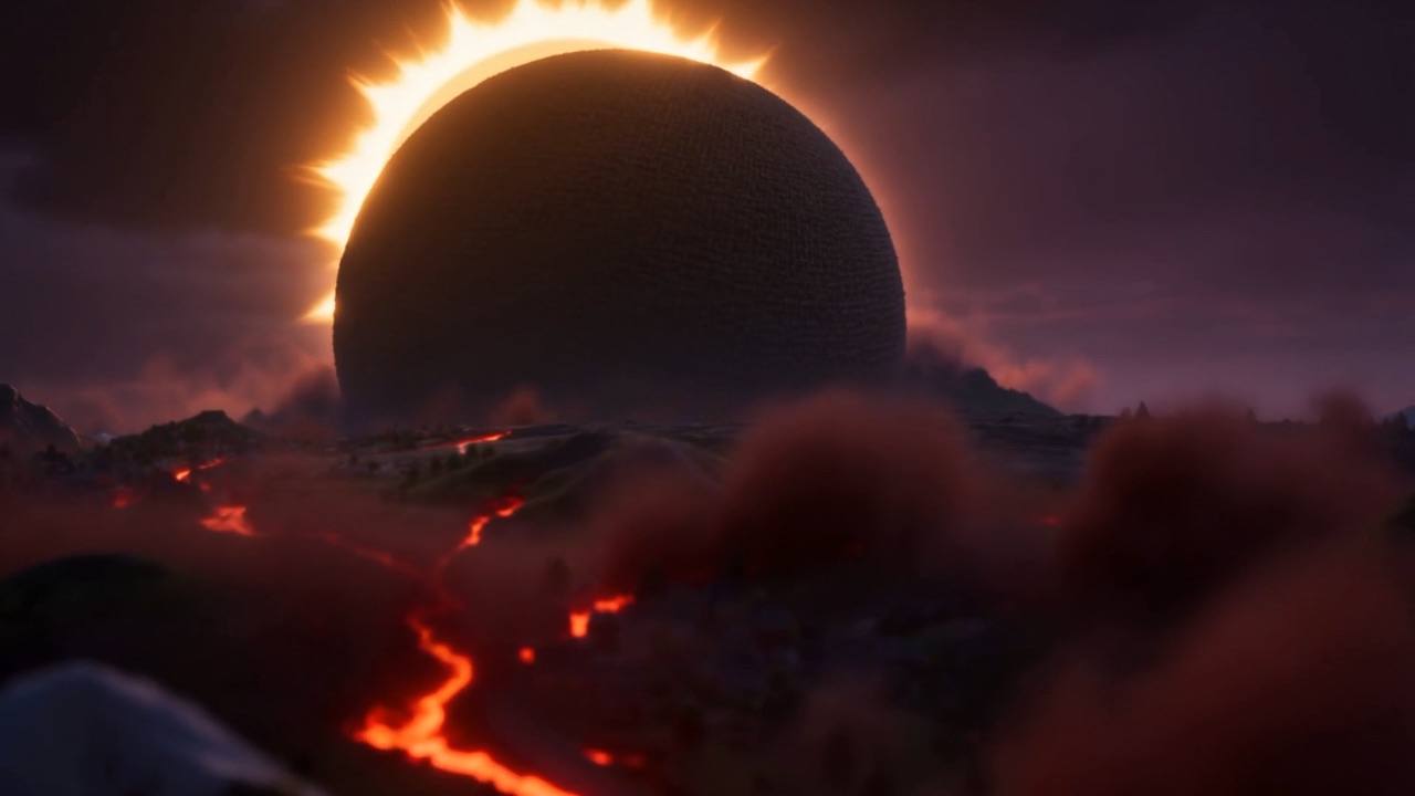 Then the sun goes out: not eclipse-clean, but woven dark, like cloth of goat hair