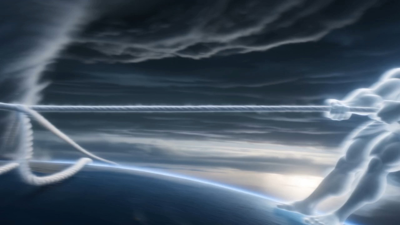 Heels planted on the rim of the earth, the rope taut across the whole horizon