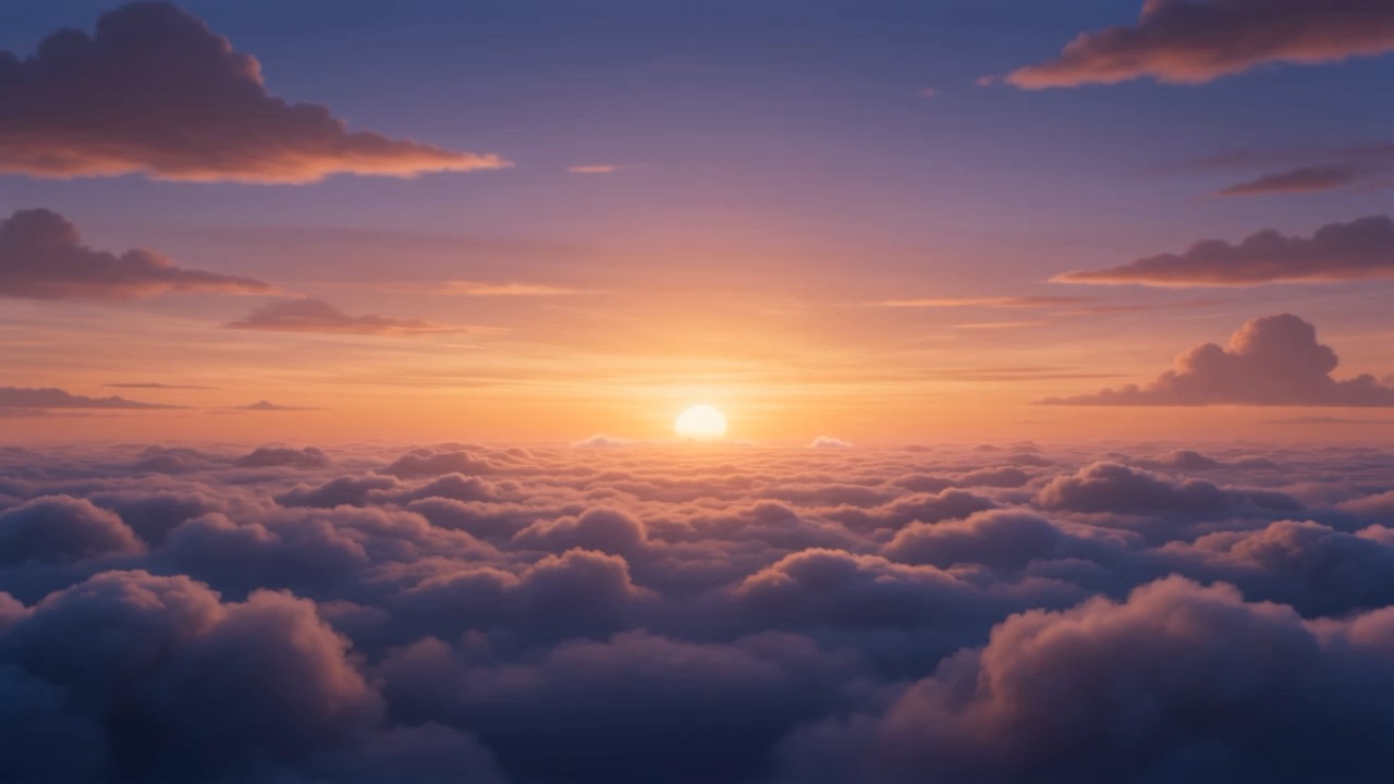 First light comes up behind the rushing cloud