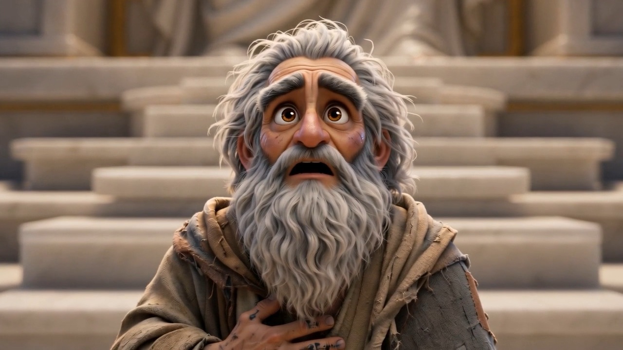 And in all that stopped immensity, one old man — a hand pressed over his own heart, to quiet even that