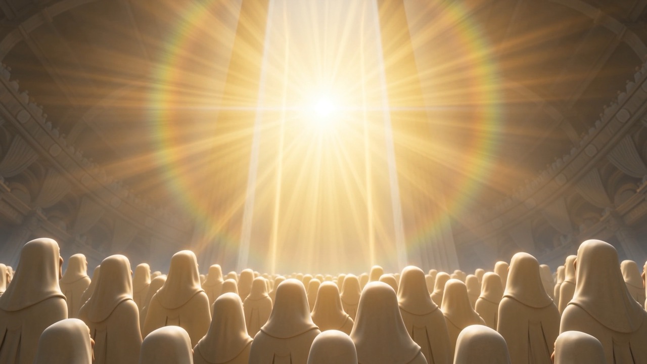 And the light warms to receive it