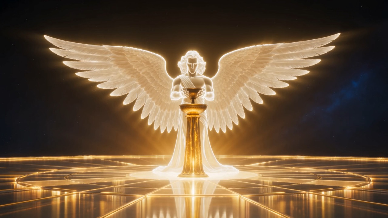 The emptied censer comes down into the altar's own heart