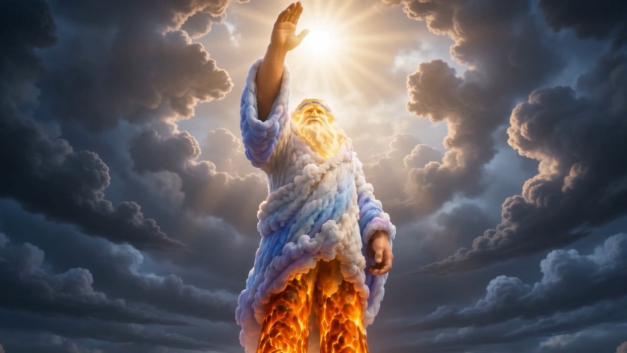 The right hand goes up to heaven, slow and formal as an oath before a king