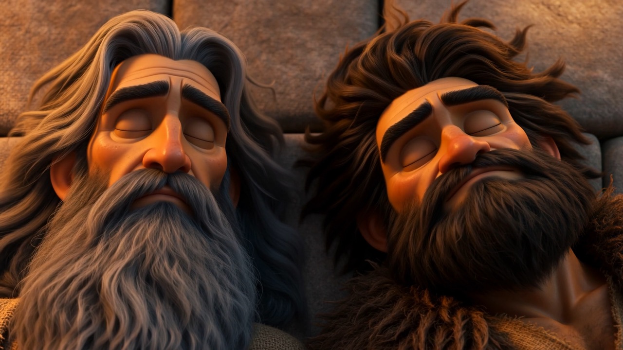 Faces composed, sackcloth smoothed by some kind hand of wind