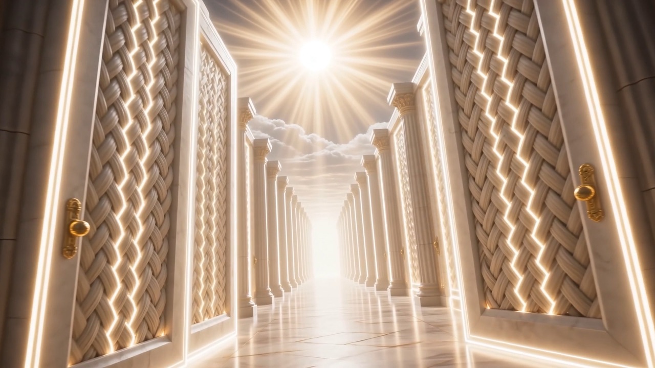 And at the end of it, standing open: the temple of God