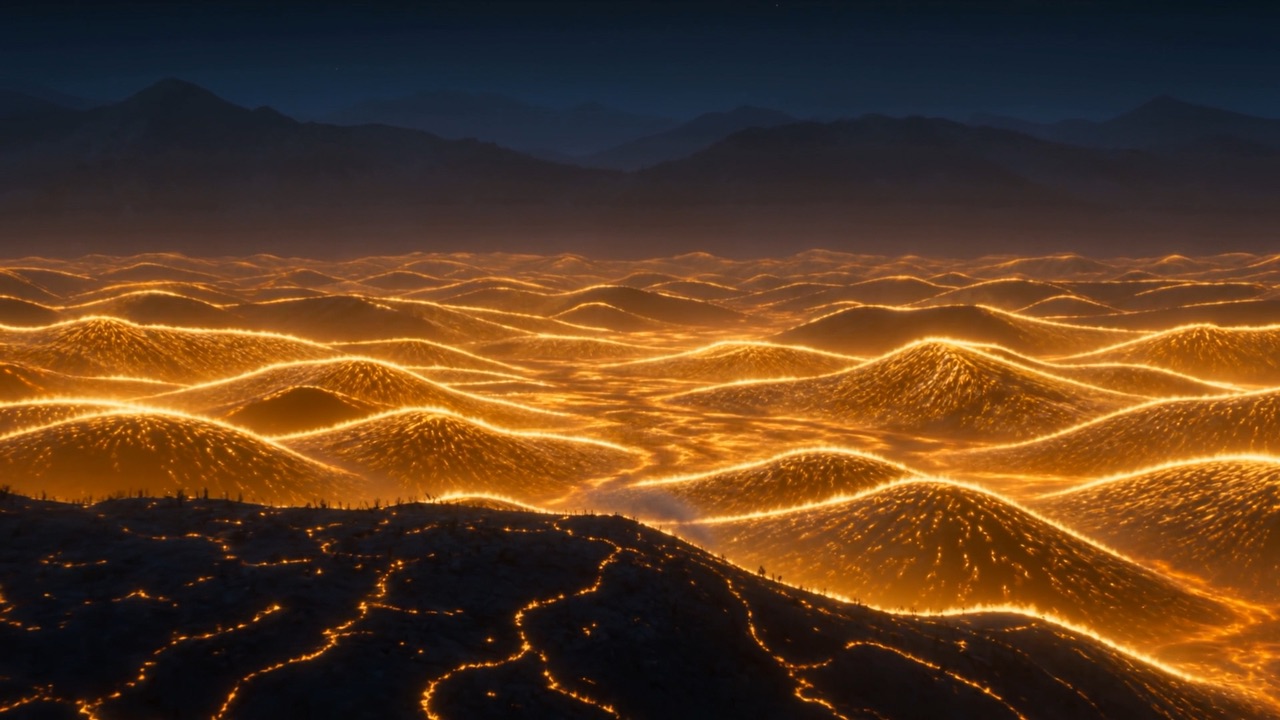 Ridge after ridge, to the edge of the night — faster than any wind can fly