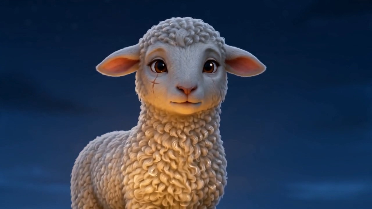A lamb, calm as sunrise, because it is the sunrise